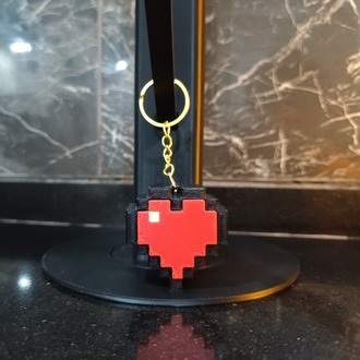 Minecraft Piksel Kalp Anahtarlık (Clickerlı)