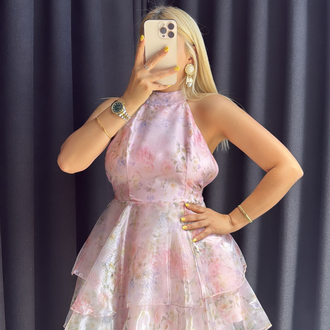 Pembe uçuş elbise