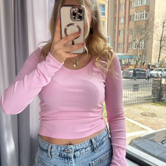 Pembe kaşkorse bluz