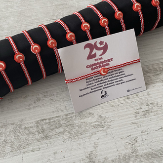 29 Ekim Ayyıldız örme bileklik