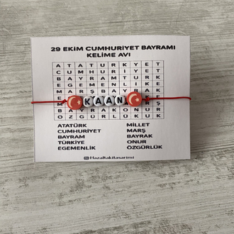 Ayyıldız isim bileklik