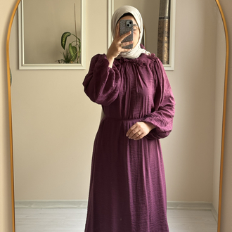 Güllü Elbise Mürdüm