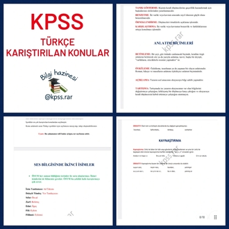 KPSS|Türkçe Hap Bilgiler