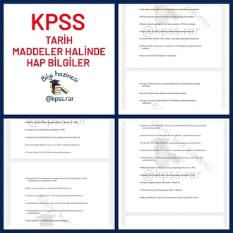 KPSS|Tarih Hap Bilgiler