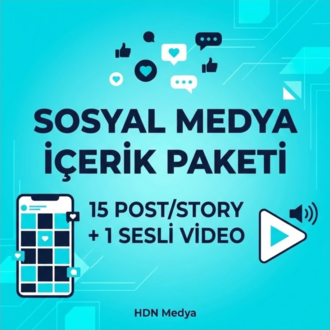 Yapay Zekâ Destekli Sosyal Medya Paketi (15 Post/Story + 1 Video)