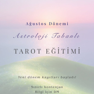 Tarot Eğitim Sınıfı • Ağustos (Aylık Ücret)