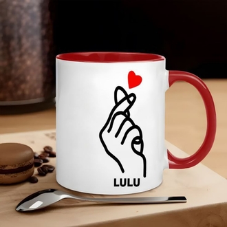 كوب طباعة بمسكة ملونه
