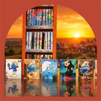 ŞİRİNLER - MİNİ KÜTÜPHANE VE GECE LAMBASI - ( 35X10,5X5,5 )