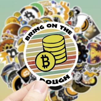 Bitcoin Temalı 60'lı Kripto Sticker Seti - Laptop, Telefon ve Kasa İçin HODL Paketi