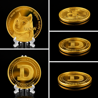 Bitcoin Ethereum Dogecoin Hatıra Para Seti - 3'lü Kripto Koleksiyon Paketi