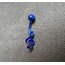 Mavi Sol Anahtarı Çelik Piercing