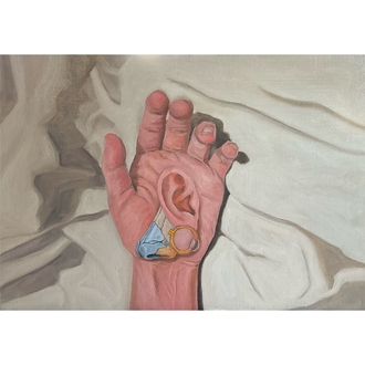 Bağış eseri-Filistinli Bir Çocuğun Duyu Organları Anatomisi (30x42 cm) 