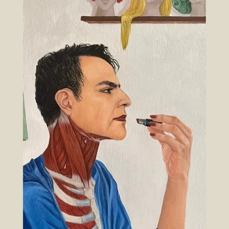 Bir Drag Kraliçesinin Boyun Kasları Anatomisi (50x70 cm)