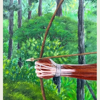 Bir Aborjinin Kol Kasları Anatomisi (50x70 cm)