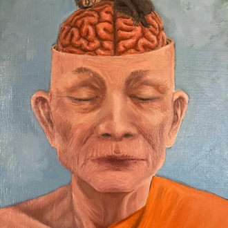 Bir Keşişin Beyin Anatomisi (50x70 cm) 