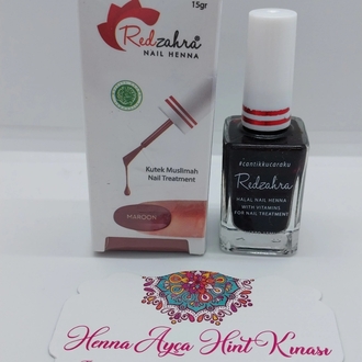 Oje Tipi Helal Tırnak Kınası (Bordo) 