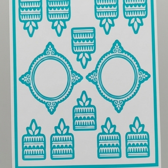 Tasarım Kına Şablonu (2 el için) 