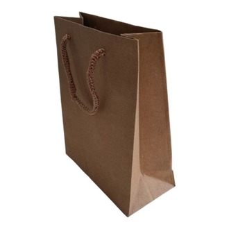 İP SAPLI KRAFT TORBA 14x17 CM HEDİYELİK ÇANTA 25 Lİ PAKET