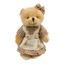12CM KAHVE KARELİ KIZ AYICIK (12 ADET)