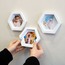 Yapışkanlı Sök Tak Küçük Altıgen Fotoğraf Çerçevesi - 3'lü Paket