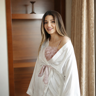 Blush Malibu & Kimono Set | 120 cm