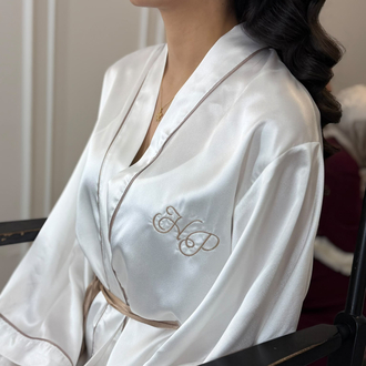 Uzun Kimono Kol Biyeli Sabahlık - 120 cm