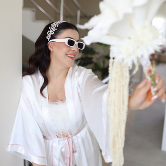 Kimono Biyeli Sabahlık & Malibu Takım | 90 cm