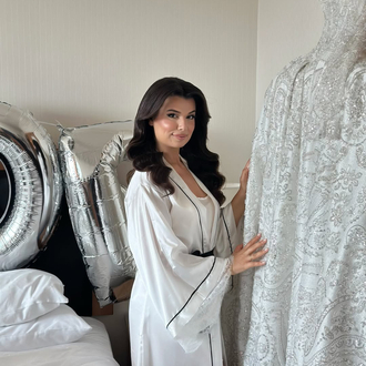 Kimono Kol Biyeli Dantelli Sabahlık | 120 cm