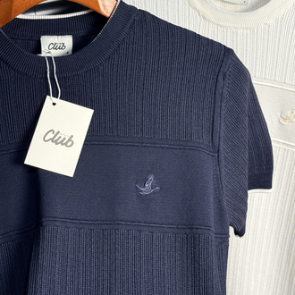 B. Club Waffle Örgü Triko Tshirt