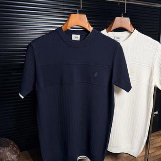 B. Club Waffle Örgü Triko Tshirt