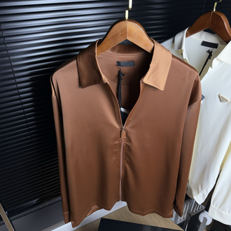 Prada İthal Saten Fermuarlı Gömlek
