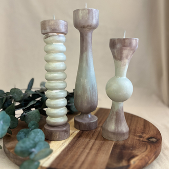 Trio Soft Eskitme 3'lü Şamdan