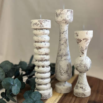 Trio Dokulu Kireç Şamdan