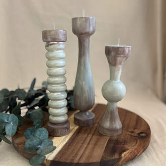 Trio Soft Eskitme 3'lü Şamdan