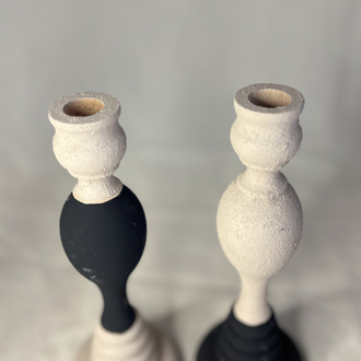 Cozy Beton Efektli 2'li Şamdan