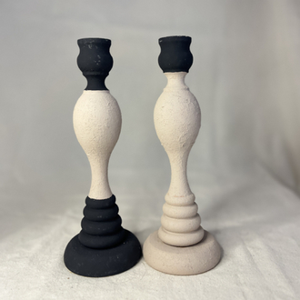 Cozy Beton Efektli 2'li Şamdan