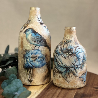 Floria Bird 2 li Dekoratif Obje