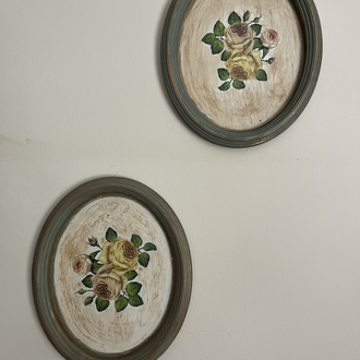 Ahşap Çiçek Desenli Tablo