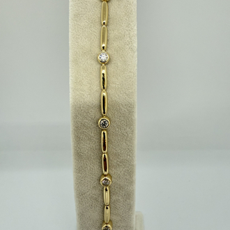 Stainless Steel Baget Taşlı Bileklik