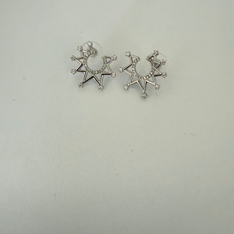 Geometrik Şeklilli Silver Küpe