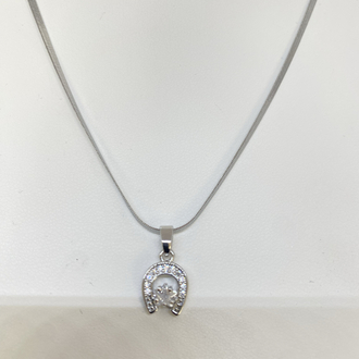 İtalyan zincir At Nalı Silver Kolye