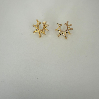 Geometrik Şekilli Gold Küpe