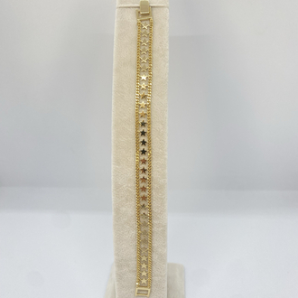 İnce Zincir Ortası Yıldız Gold Bileklik 