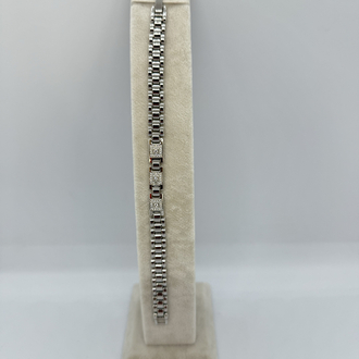 Stainless Steel Saat Korsonlu Zirkon Taşlı Bileklik
