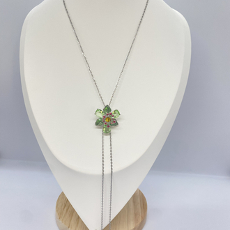 Çiçekli Model Kolye (gümüş)