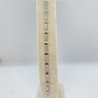 Xuping Sık Zirkon Yuvarlak Taşlı Gold Bileklik