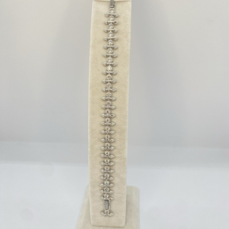 Çivili Zirkon Taşlı Silver Bileklik