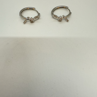 Fiyonklu Silver Küpe