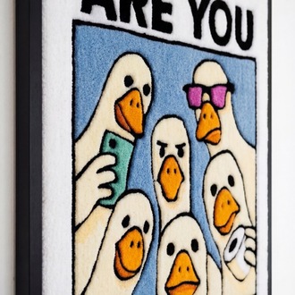 ARE YOU POOPING EL YAPIMI TUFTİNG TABLO - ÇERÇEVELİ