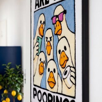 ARE YOU POOPING EL YAPIMI TUFTİNG TABLO - ÇERÇEVELİ